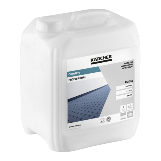 Kärcher CarpetPro RM 762 Kurzanleitung