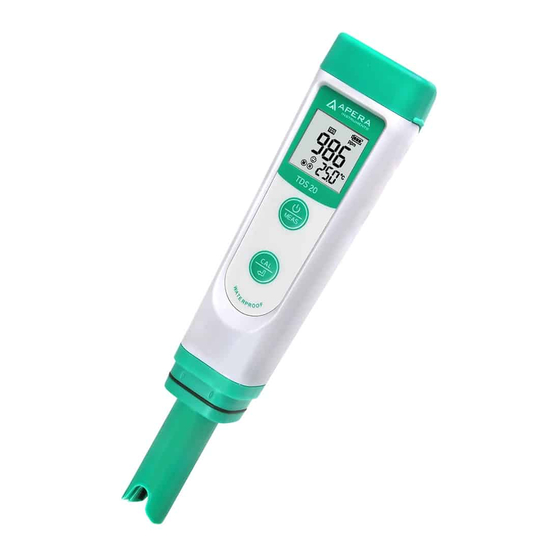 APERA INSTRUMENTS TDS20 Bedienungsanleitung