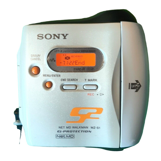 Sony MZ-S1 Bedienungsanleitung