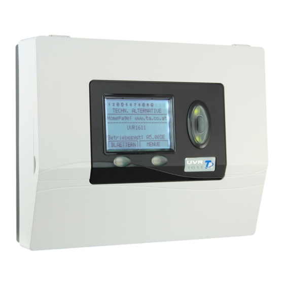 Technische Alternative UVR1611K-N-D Bedienungs-/Montageanleitung