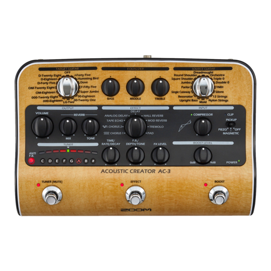 Zoom AC-3 Bedienungsanleitung