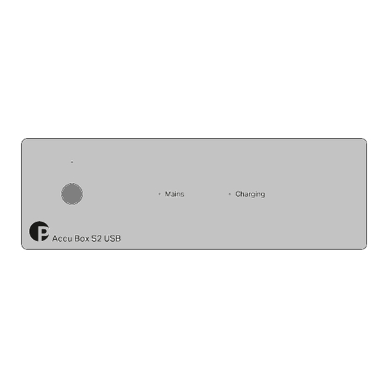 Pro-Ject Audio Systems BOX-DESIGN Accu Box S2 USB Bedienungsanleitung