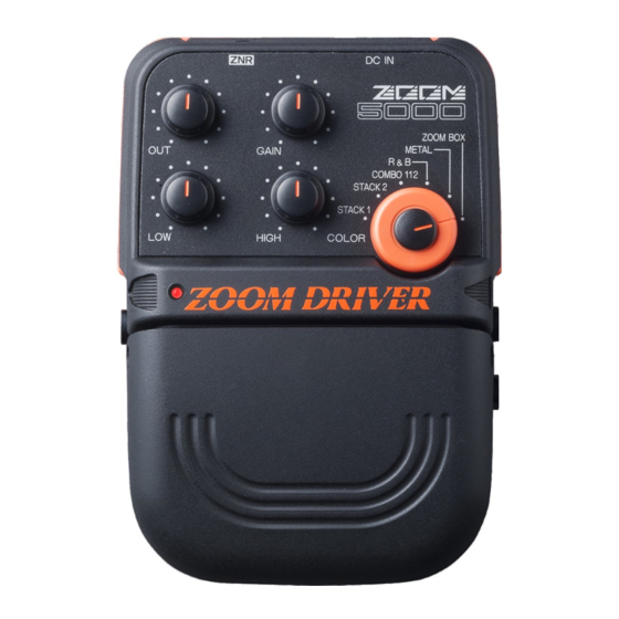 Zoom 5000  DRIVER Bedienungsanleitung