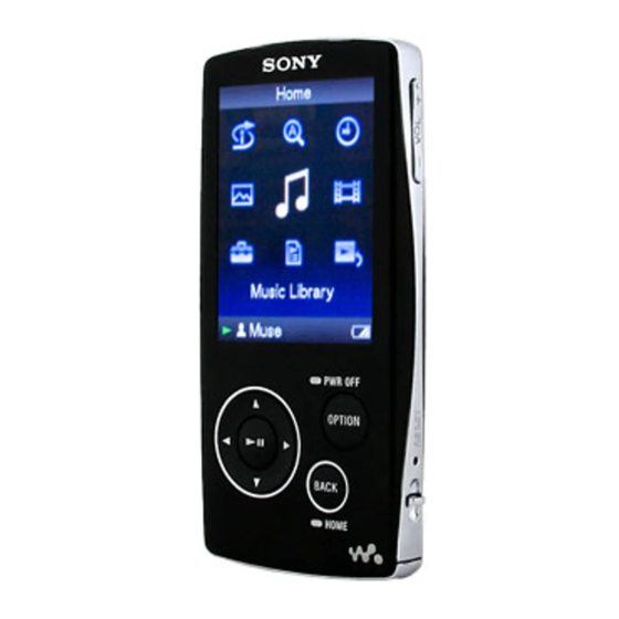 Sony Walkman NWZ-A816 Handbücher
