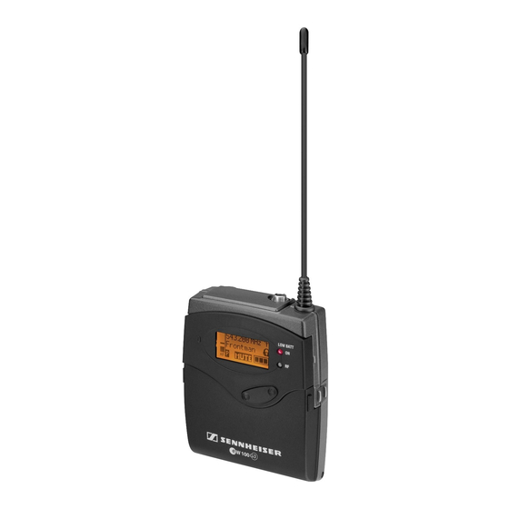 Sennheiser EK 100 Bedienungsanleitung