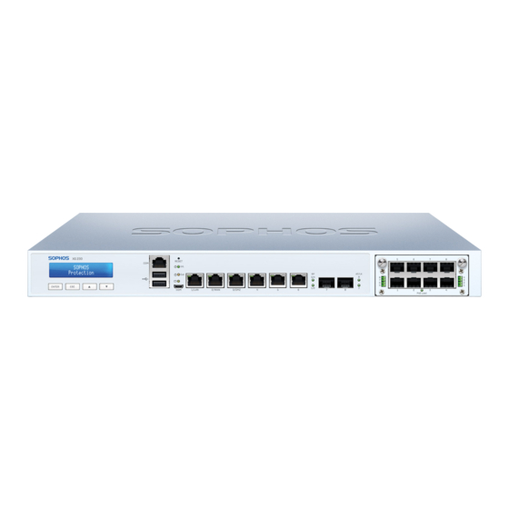 Sophos XG 210 Rev. 3 Schnellstartanleitung