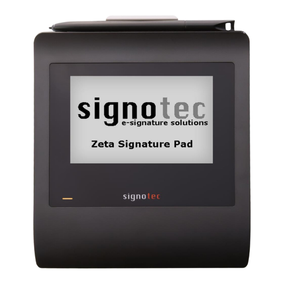 Signotec Zeta Benutzerhandbuch