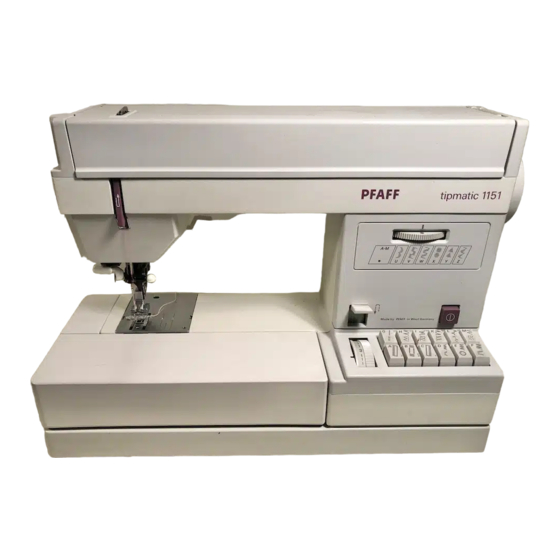 Pfaff Tipmatic Bedienungsanleitung
