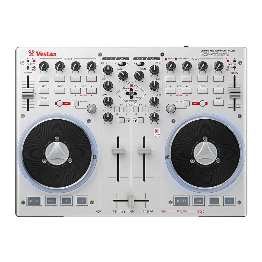 Vestax VCI-100mkII Bedienungsanleitung