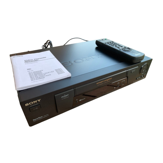 Sony SLV-SE600A/E Handbücher
