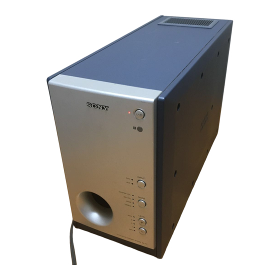 Sony SA-F11 Bedienungsanleitung