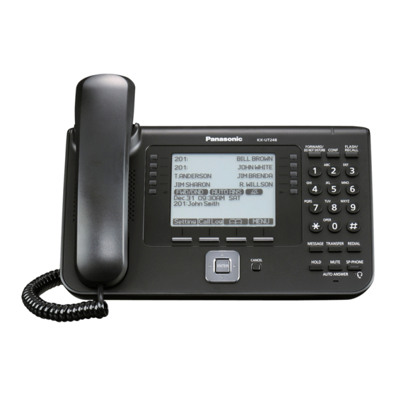 Panasonic KX-UT248 Kurzanleitung