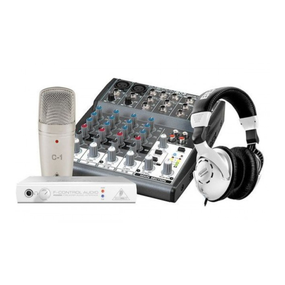 Behringer PODCASTUDIO Schnellstartanleitung