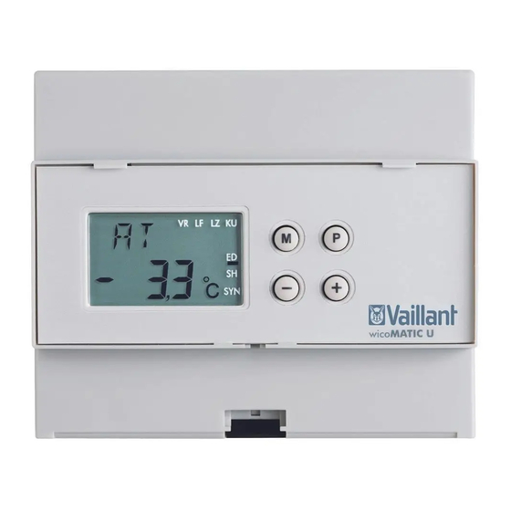 Vaillant wicoMATIC U Bedienungs- Und Installationsanleitung