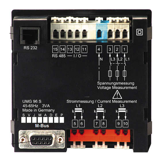 janitza UMG 96G Installation Und Inbetriebnahme