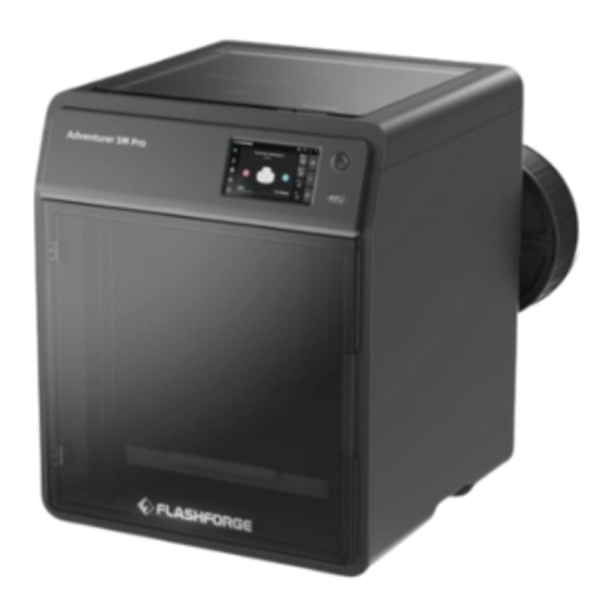 Flashforge Adventurer 5M Pro Bedienungsanleitung