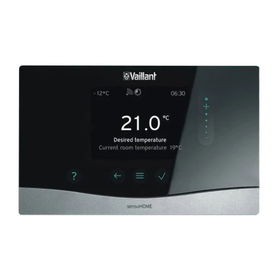 Vaillant sensoHOME VRT 380f/2 Betriebsanleitung