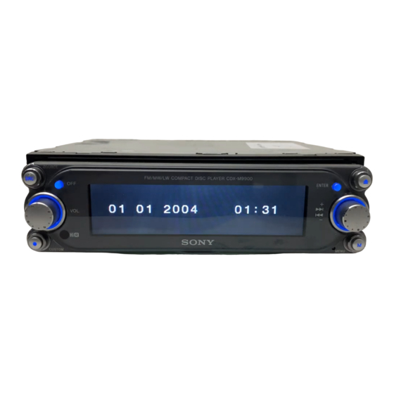 Sony CDX-M9900 Installationshandbuch