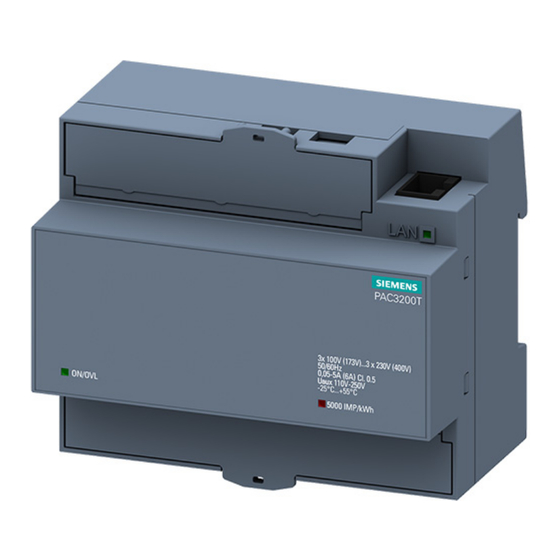 Siemens PAC3200T Betriebsanleitung