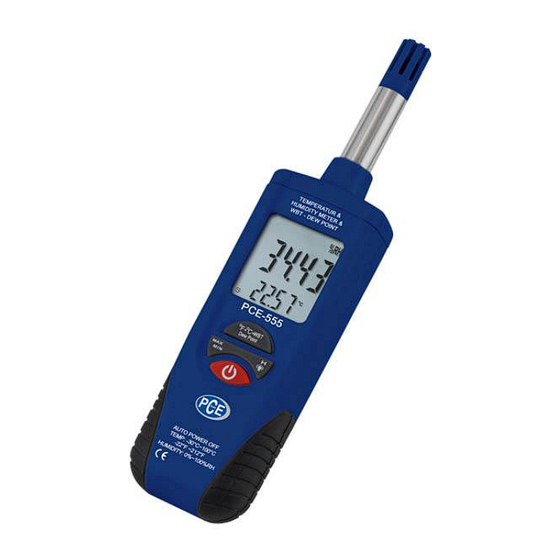 PCE Instruments PCE-555 Bedienungsanleitung
