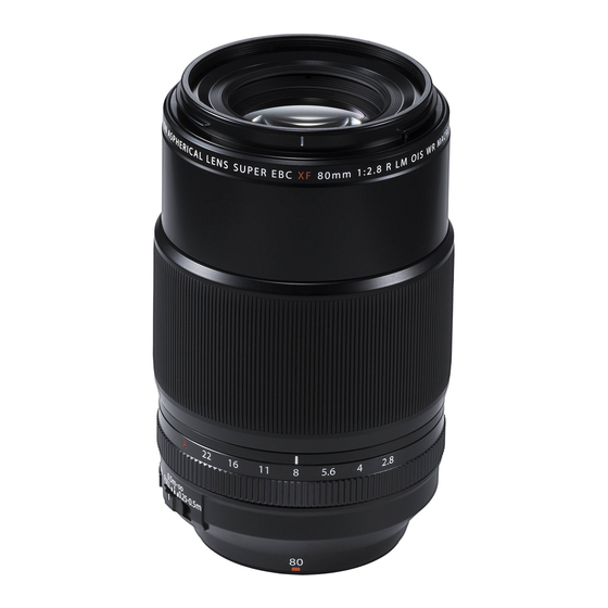 FujiFilm Fujinon XF80mmF2.8 R LM OIS WR Macro Bedienungsanleitung