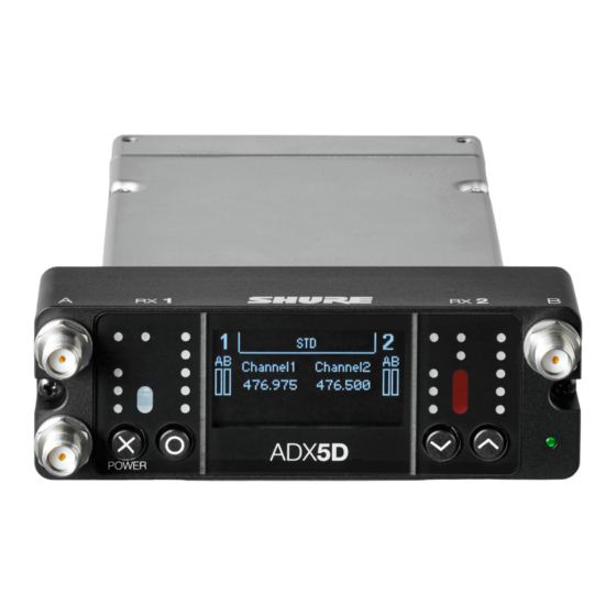 Shure ADX5D Wichtige Sicherheitshinweise