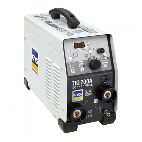 GYS TIG 168 DC HF Handbuch