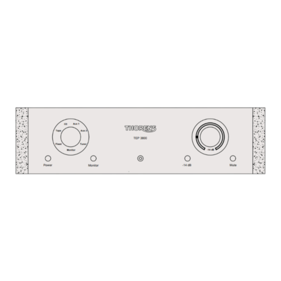 THORENS TEP 3800 Bedienungsanleitung
