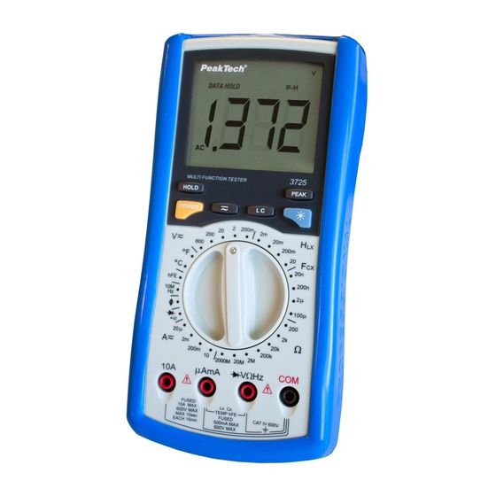PeakTech 3725 Bedienungsanleitung