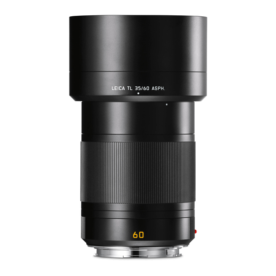 Leica APO-MACRO-ELMARIT-TL 1:2.8/60mm ASPH Anleitung