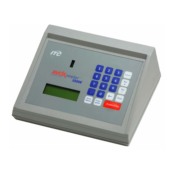 ITC Avoximeter 1000E Bedienerhandbuch
