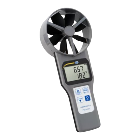 PCE Instruments PCE-VA 20 Bedienungsanleitung