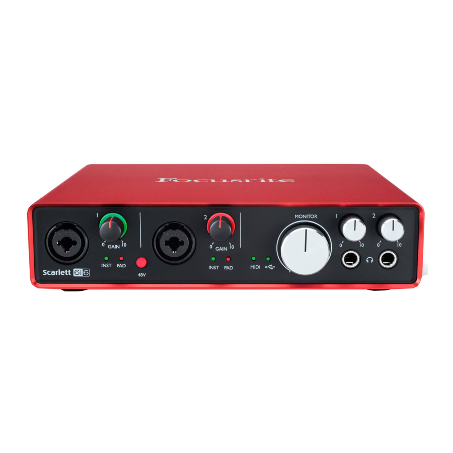 Focusrite Scarlett 6i6 Bedienungsanleitung