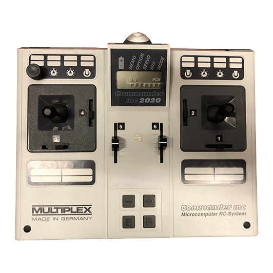 Multiplex COMMANDER mc Bedienungsanleitung
