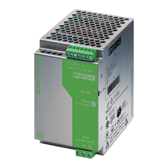 Phoenix Contact QUINT-PS-100-240AC/24DC/10/EX Bedienungsanleitung