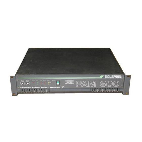 Ecler PAM600 Bedienungsanleitung