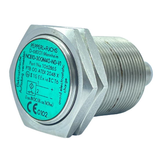 Pepperl+Fuchs NCB10-30GM40-N0-V1 Betriebsanleitung