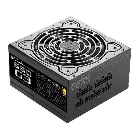 EVGA SuperNOVA 550G3 GOLD Handbuch