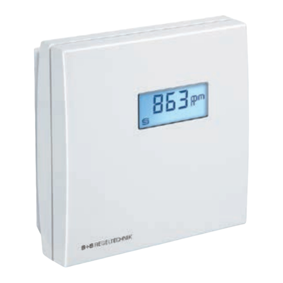 S+S REGELTECHNIK AERASGARD-RFTM-LQ-CO2-Modbus Bedienungs- Und Montageanleitung