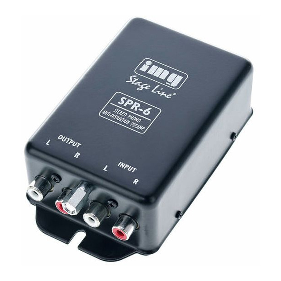 IMG STAGELINE SPR-6 Bedienungsanleitung