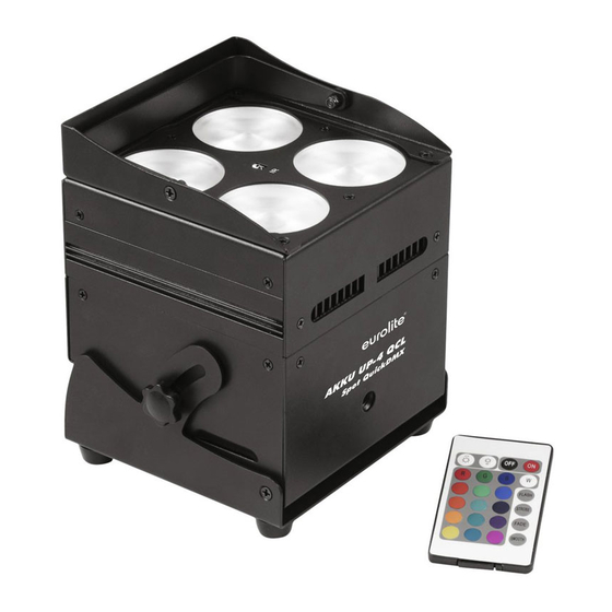 EuroLite AKKU UP-4 QCL Spot QuickDMX Bedienungsanleitung