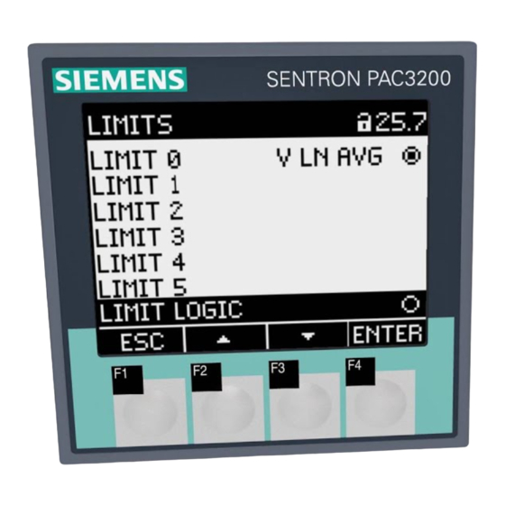 Siemens SENTRON PAC3200 Gerätehandbuch