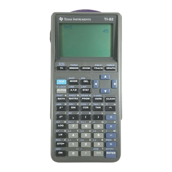 Texas Instruments TI-82 Handbuch