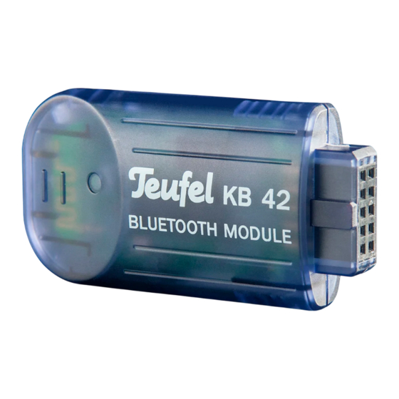 Teufel KB 42 Technische Beschreibung Und Bedienungsanleitung
