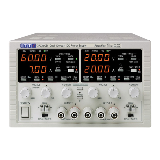 Aim-TTI CPX400D Bedienungsanleitung