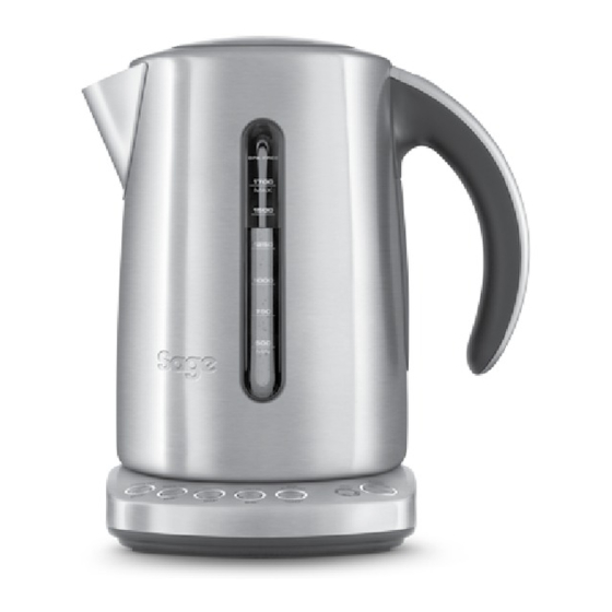 Sage the Smart Kettle SKE825 Kurzanleitung