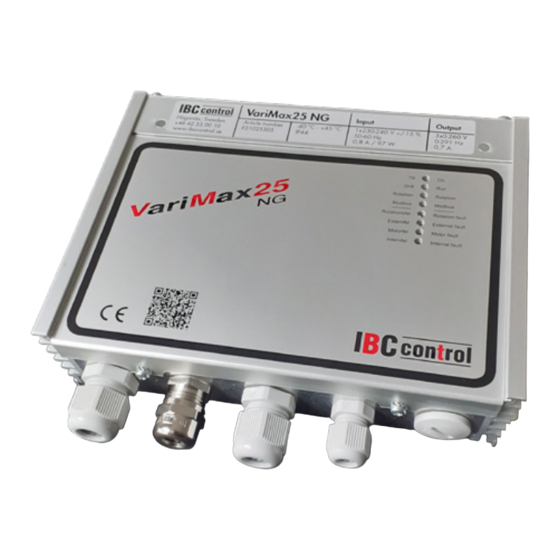 IBC control VariMax25 NG Handbuch