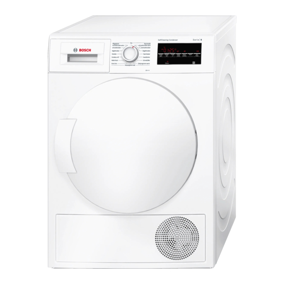 Bosch WTW85463 Gebrauchs- Und Aufstellanleitung