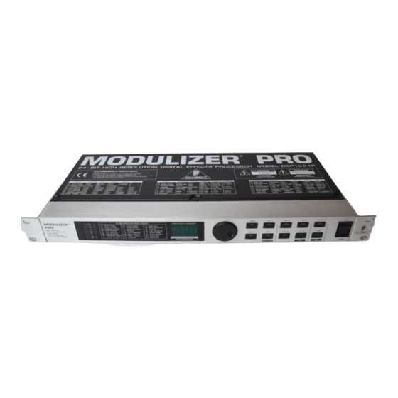 Behringer MODULIZER PRO DSP1224P Handbücher