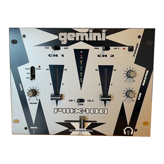 Gemini PMX-100 Bedienungsanleitung
